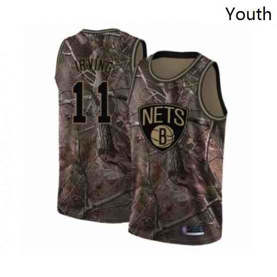 Youth Brooklyn Nets 11 Kyrie Irving Swingman Camo Realtree Collection Basketball Jersey